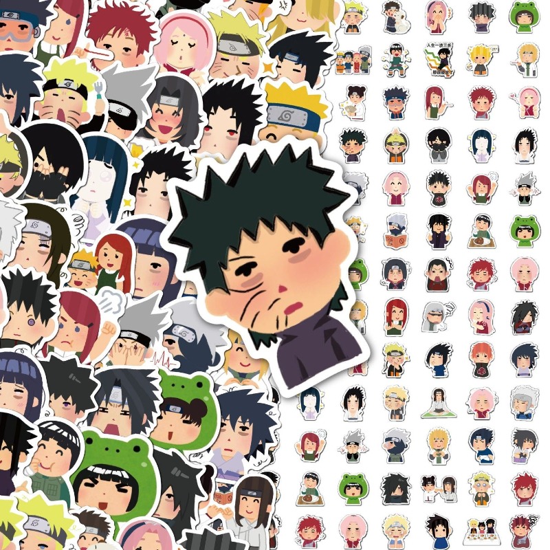 Model Kit Naruto - 85pcs Naruto anime two-dimensional expression stickers