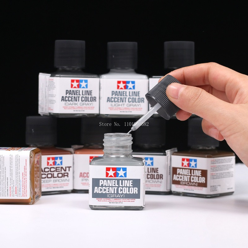 Tamiya Model Paint Set - 40ml Panel Line Accent Color Enamel