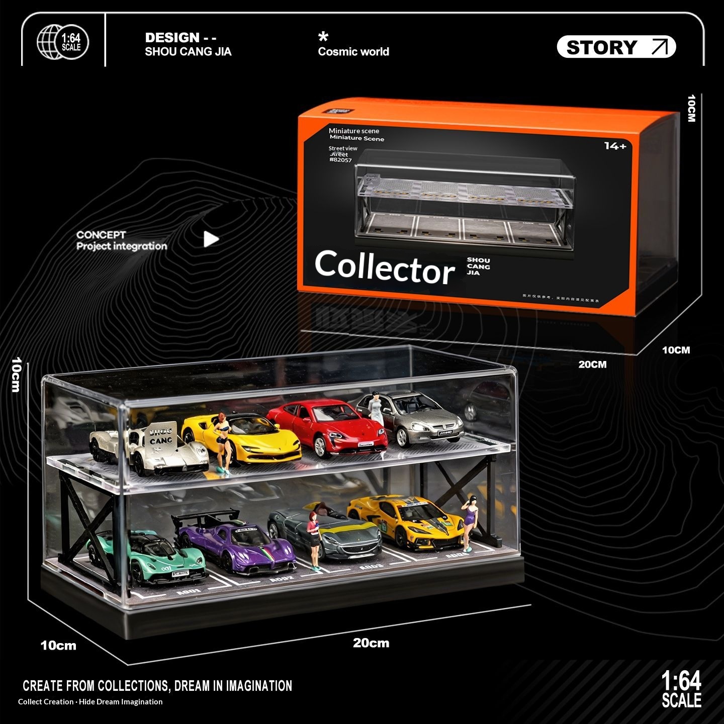 Model Kit Led - Collector 1:64 Scale Two-Story Parking Garage