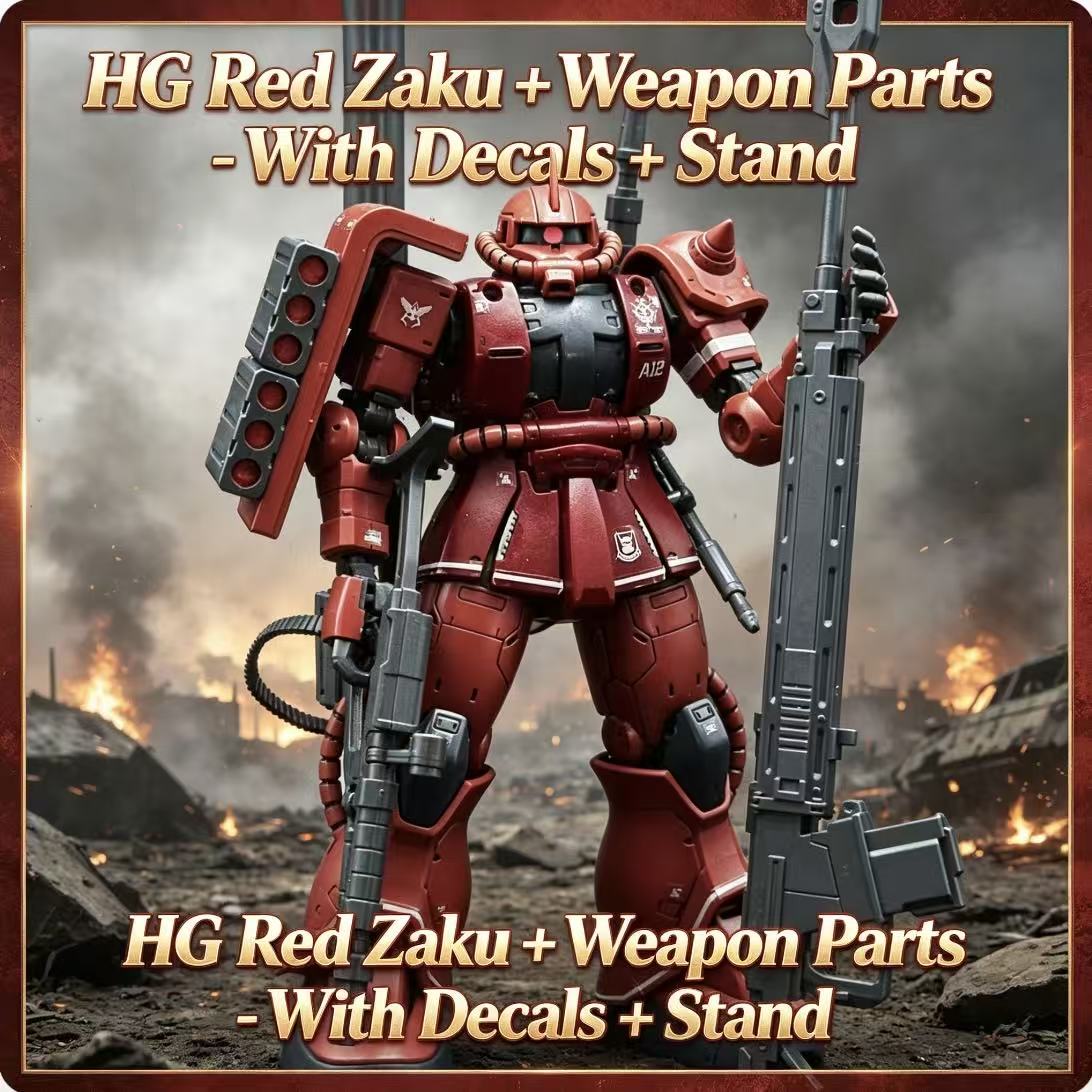 Model Kit Zaku - 024HG Char's Custom Old Type Red