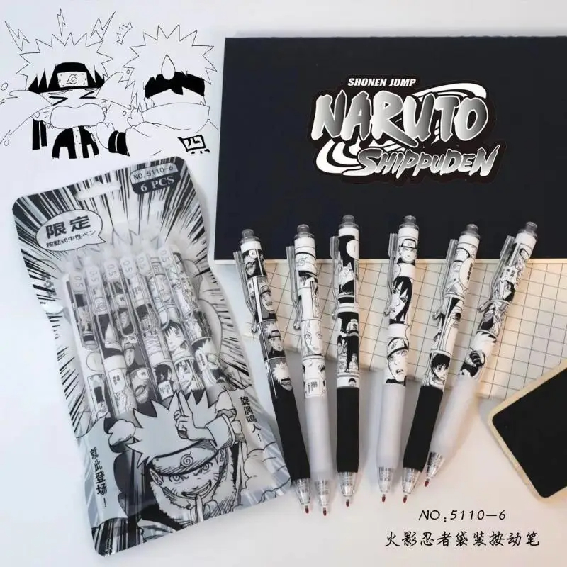 Model Kit Naruto - Naruto 6Pcs/set Gel Pen Anime Uchiha