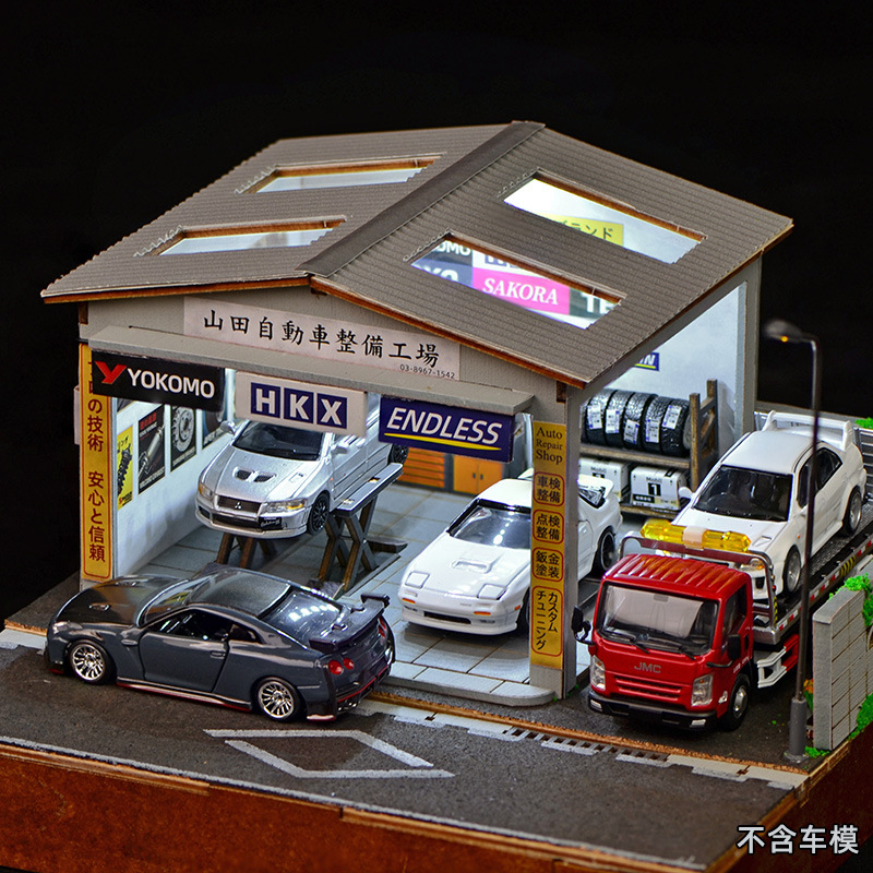 1:64 Scale DIY Auto Repair Sho - огляд і ціна Model Kit Led