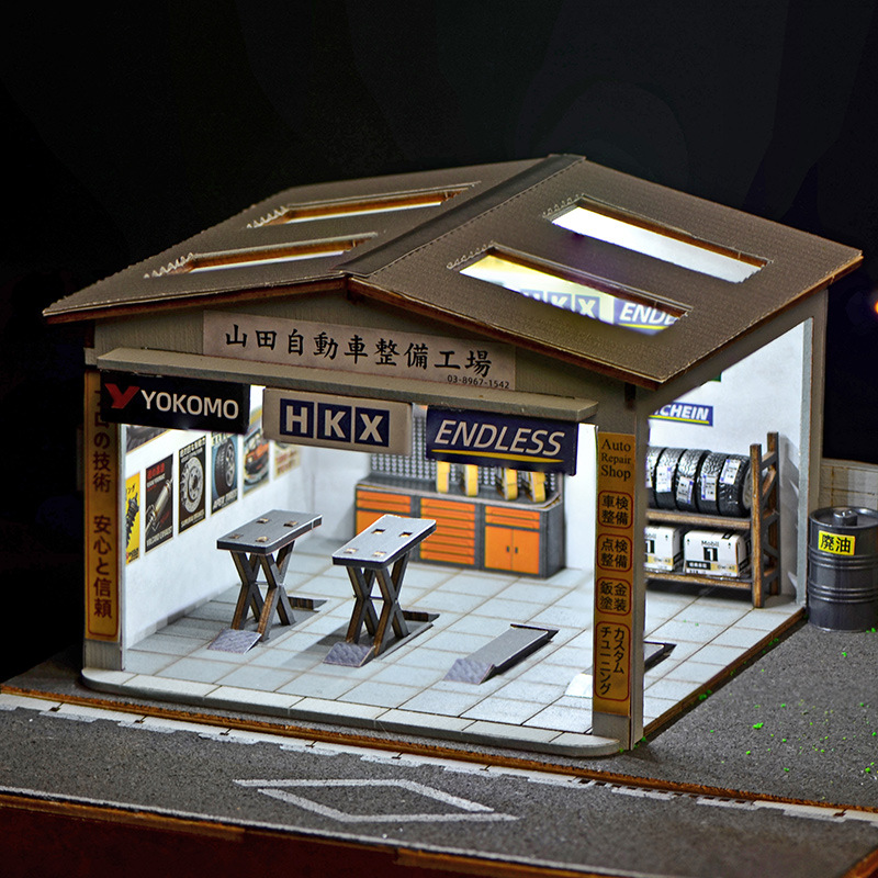 1:64 Scale DIY Auto Repair Sho - огляд і ціна Model Kit Led