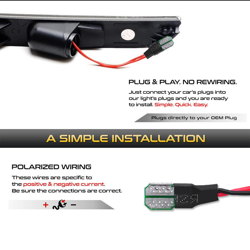 2pcs Car Front Rear Bumper Sid - огляд і ціна Model Kit Led