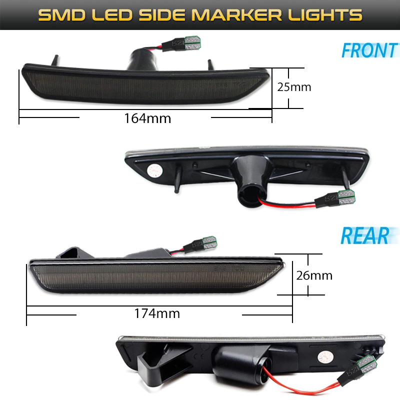 2pcs Car Front Rear Bumper Sid - огляд і ціна Model Kit Led
