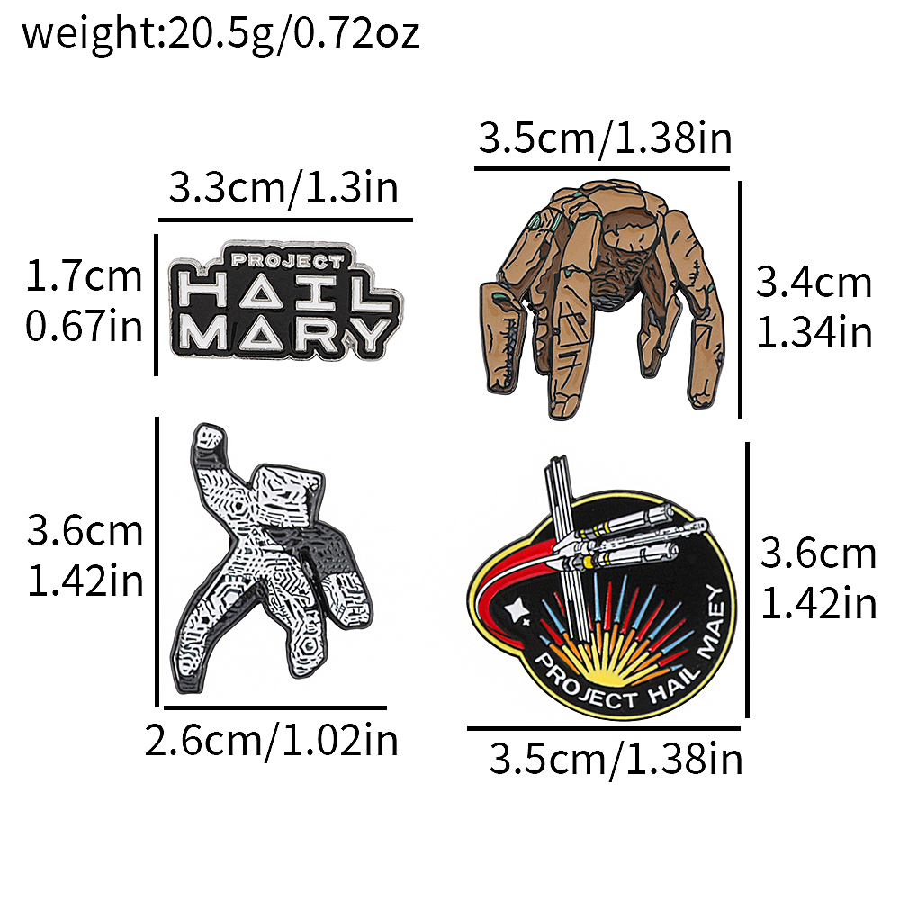 4pc Sci-Fi Enamel Pin Set Proj - огляд і ціна Model Kit Accessories