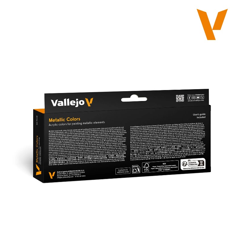 Vallejo 70118 Metallic Color E - огляд і ціна Tamiya Model Paint Set