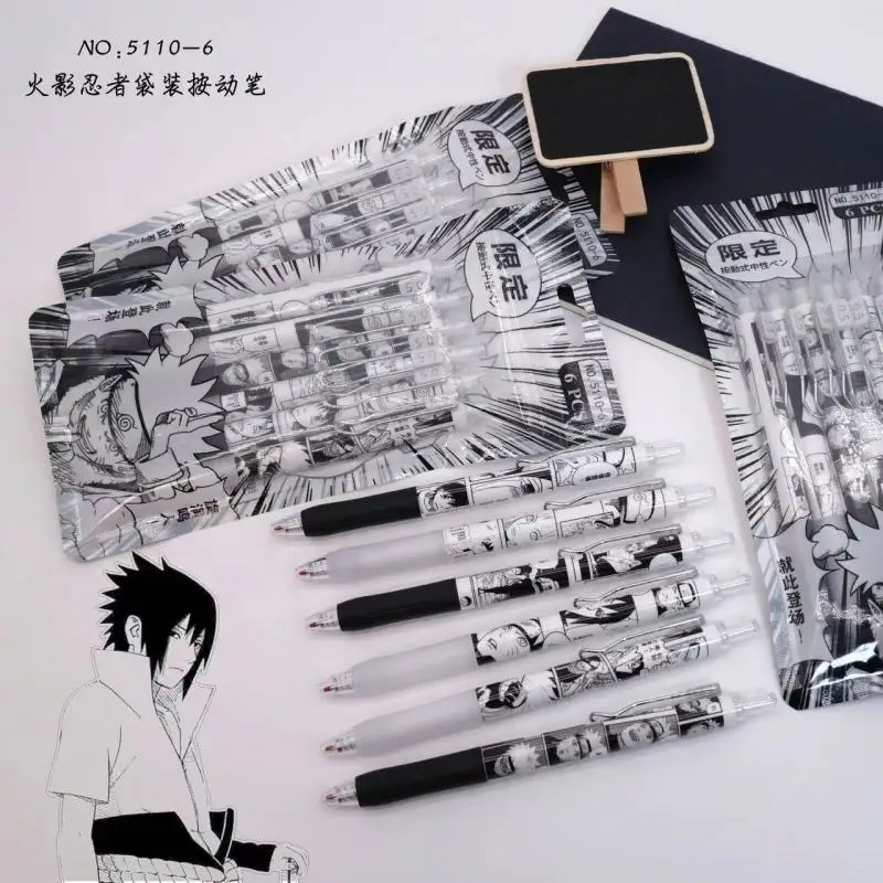 Naruto 6Pcs/set Gel Pen Anime  - огляд і ціна Model Kit Naruto