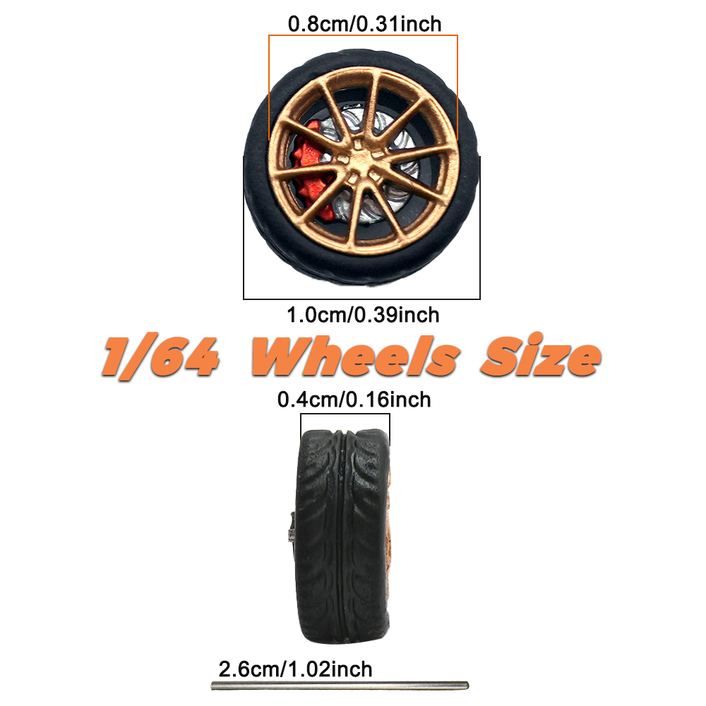 1/64 Model Car Wheels Tires 8  - огляд і ціна Model Kit Accessories